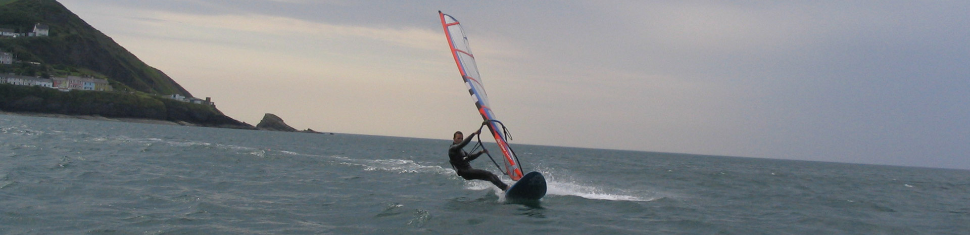 Person windsurfing